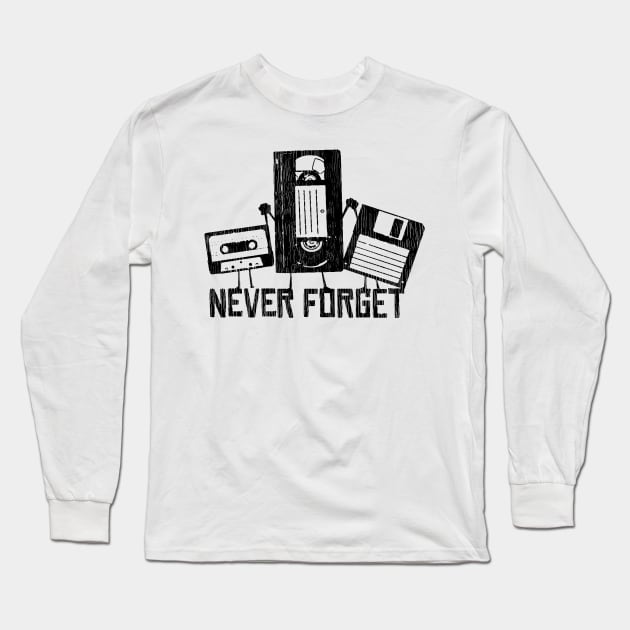 Never Forget 90s Vintage Long Sleeve T-Shirt by citkamt